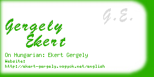 gergely ekert business card